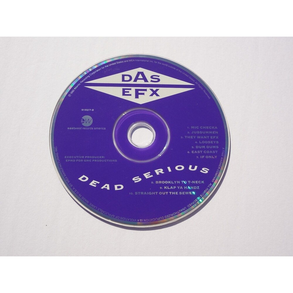 DAS EFX – Dead‎ Serious CD 1992 East Coast Hip Hop EastWest America